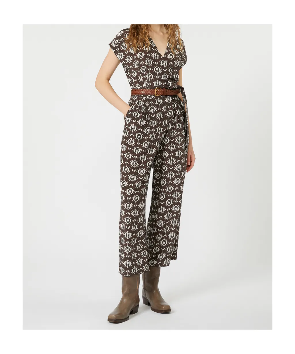 Printed Silk Jumpsuit