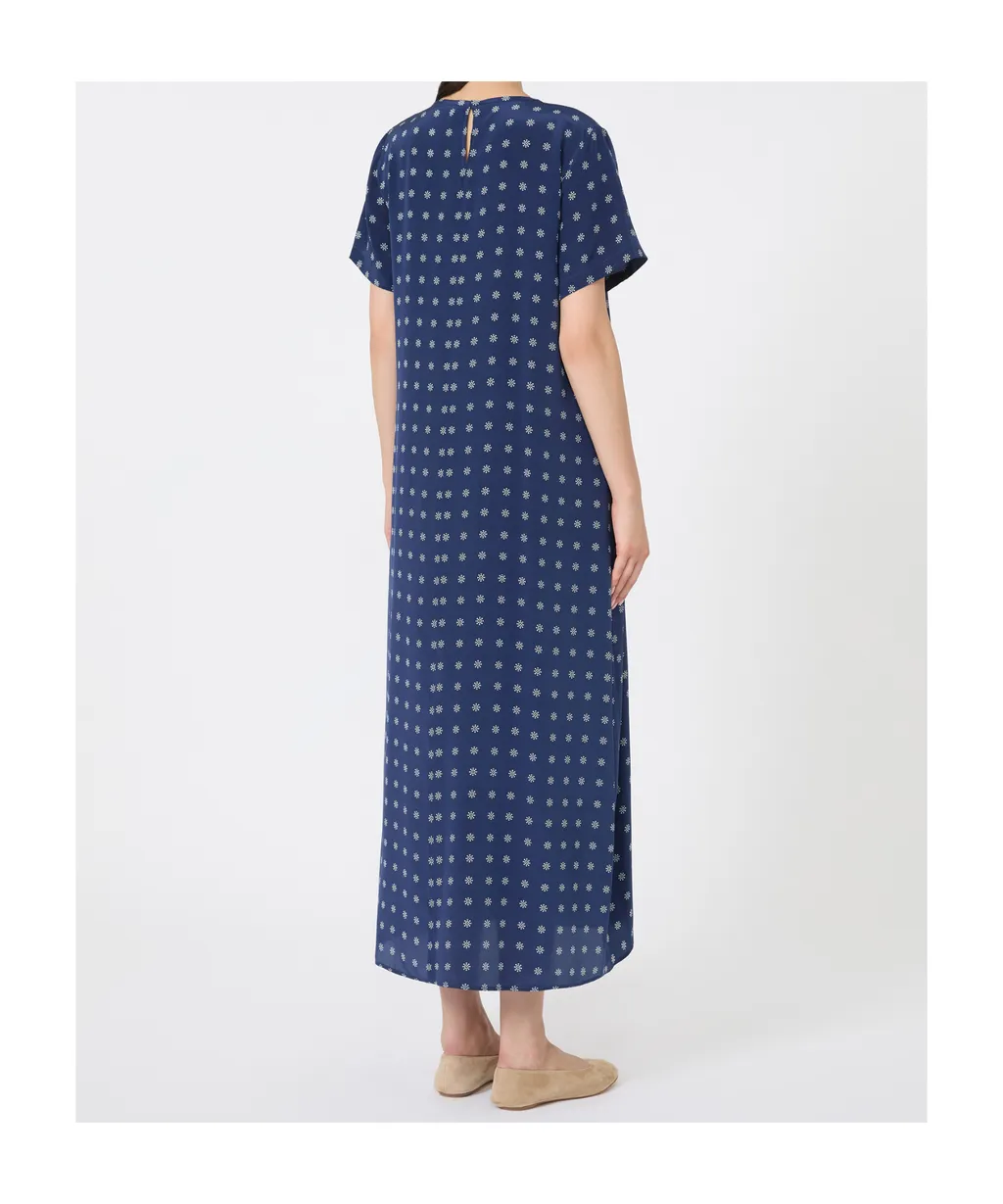 Printed Silk T-Shirt Dress
