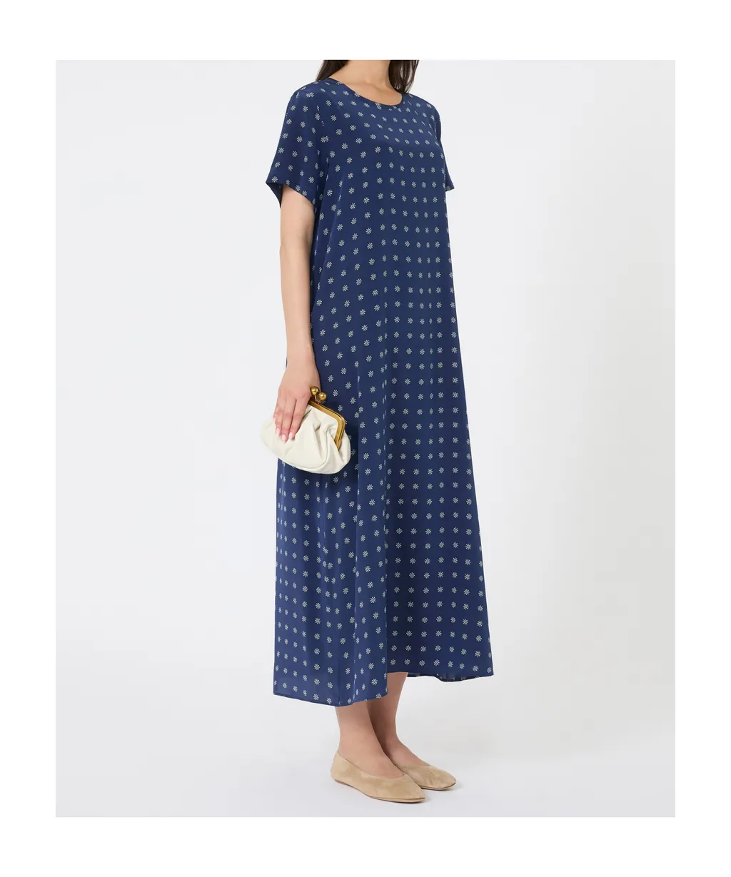 Printed Silk T-Shirt Dress