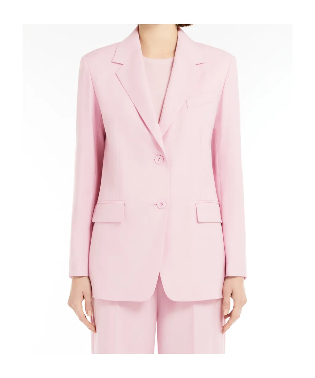 Single-Breasted Wool-Blend Canvas Blazer