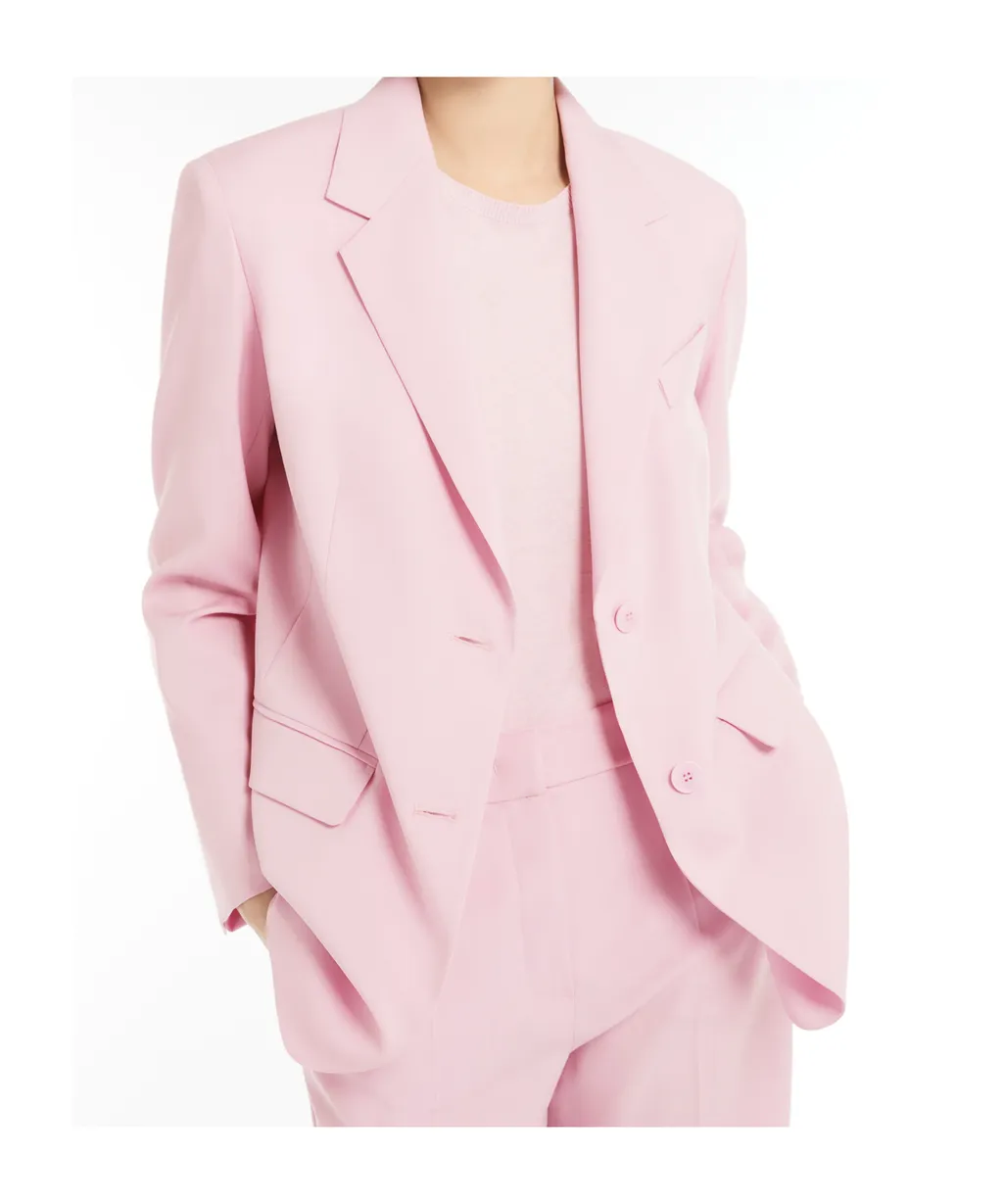 Single-Breasted Wool-Blend Canvas Blazer