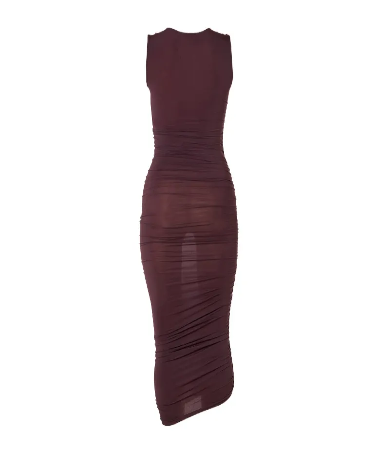Sheer Drape Dress