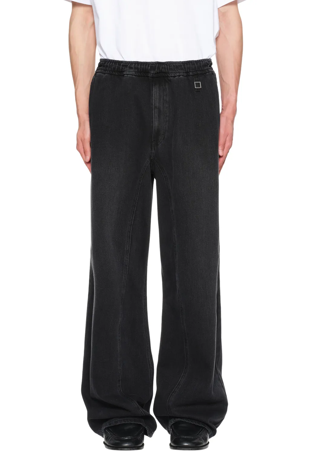 Wide Banding Denim Pants