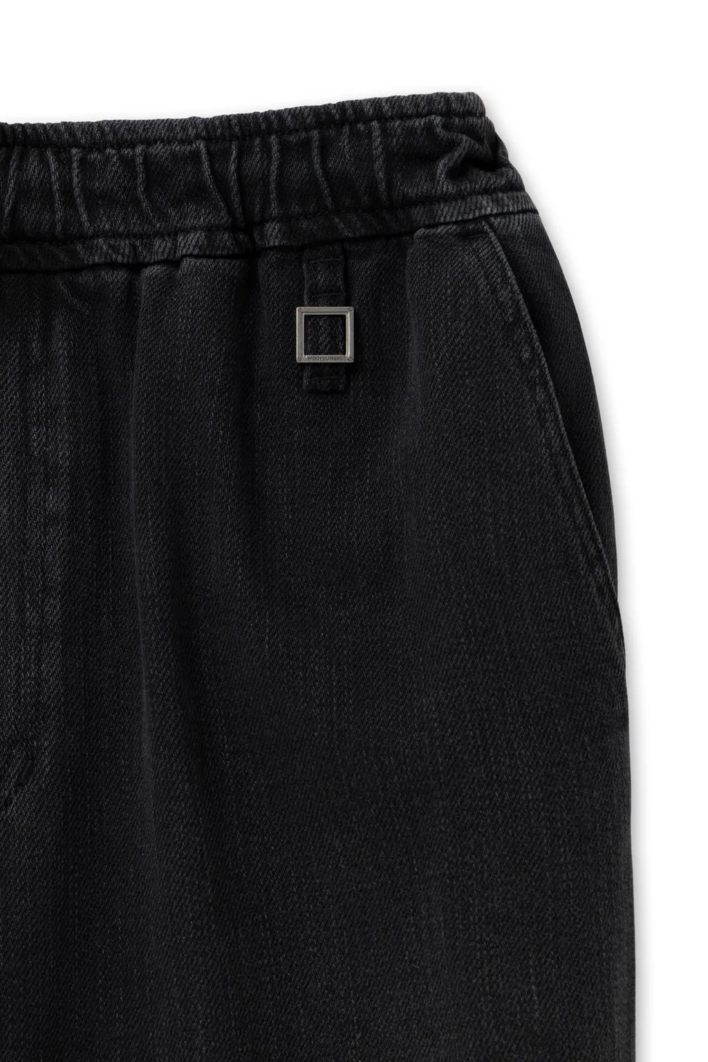 Wide Banding Denim Pants