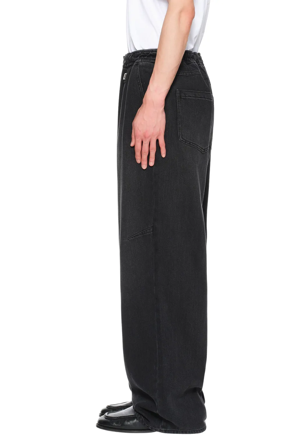 Wide Banding Denim Pants