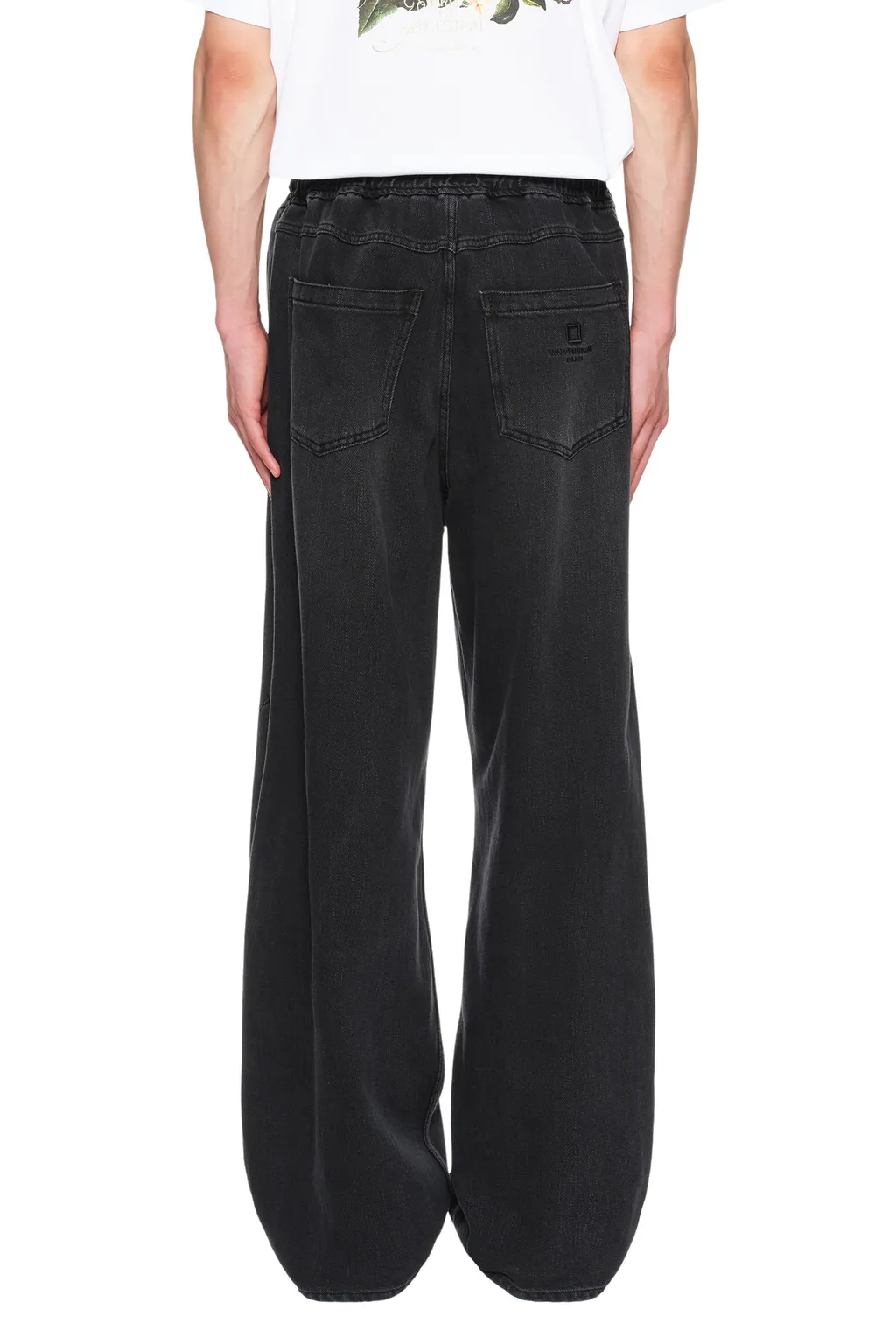 Wide Banding Denim Pants