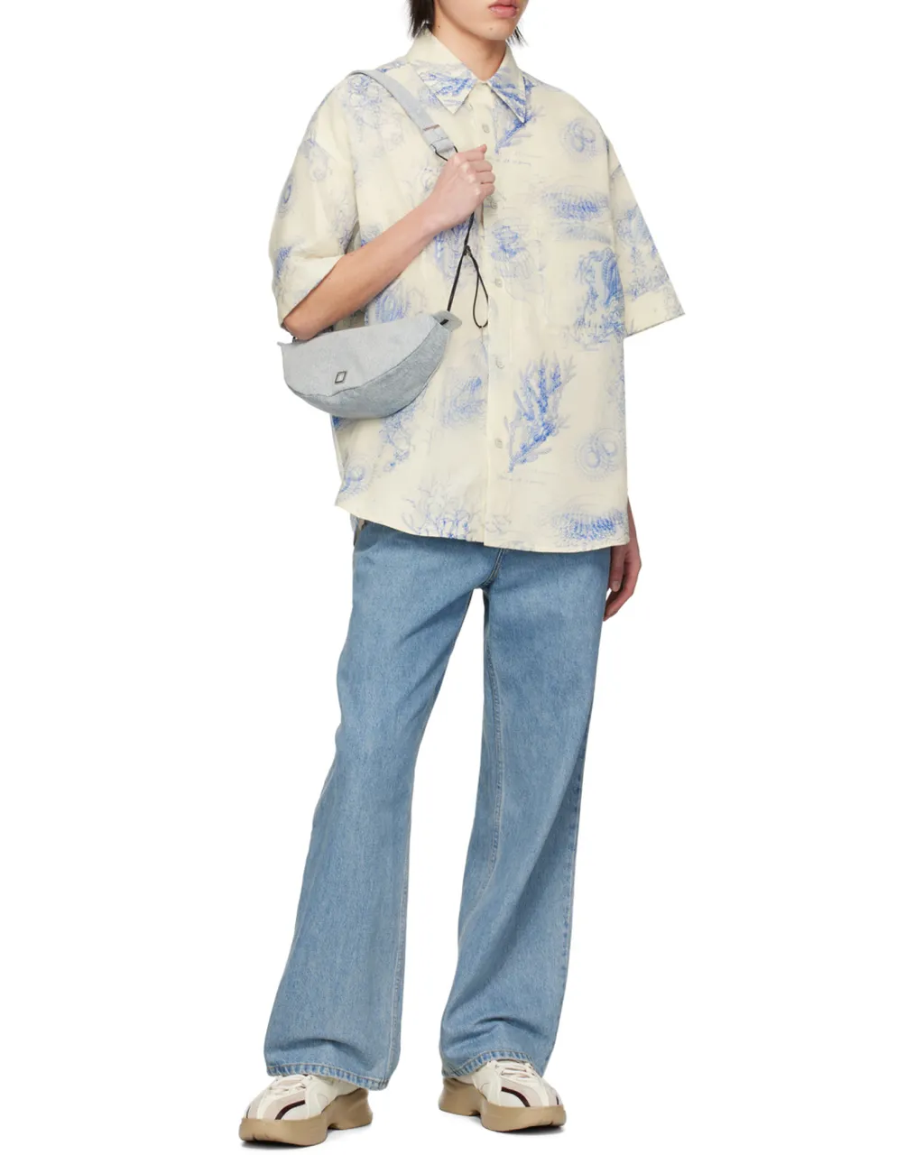 Out-Of-Focus Print Cotton Shirt