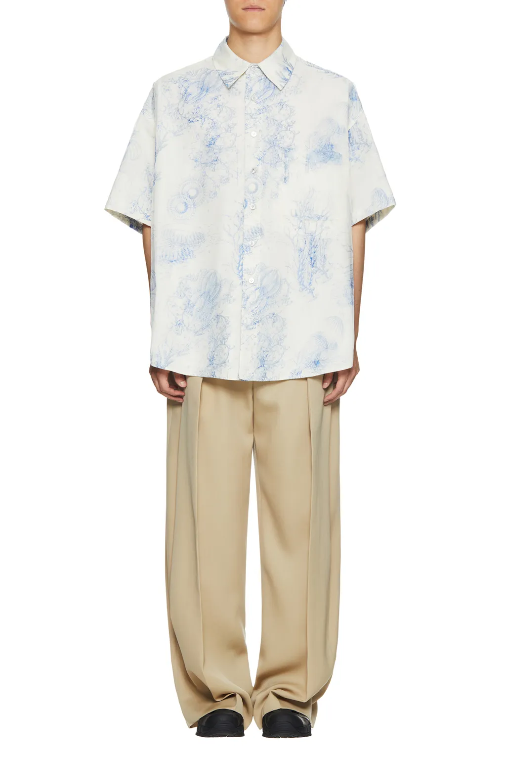 Out-Of-Focus Print Cotton Shirt