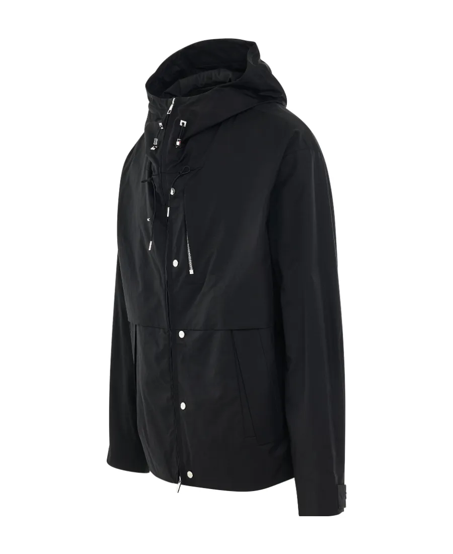 Logo-Plaque Hooded Jacket