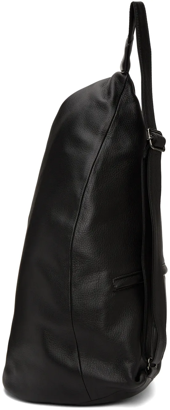Logo-Embossed Leather Backpack