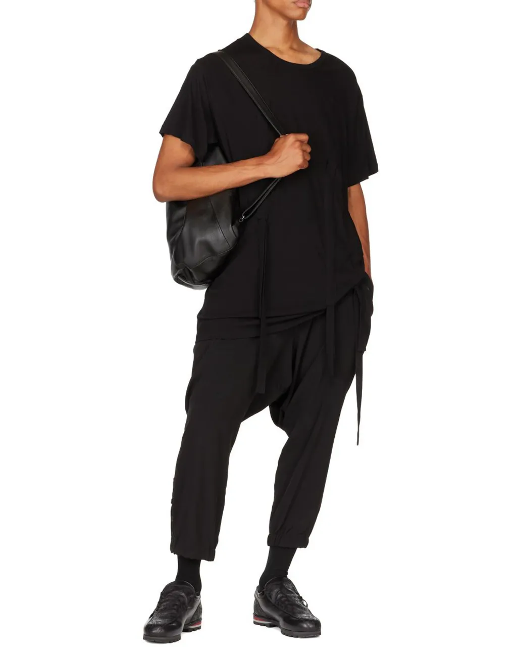 Logo-Embossed Leather Backpack