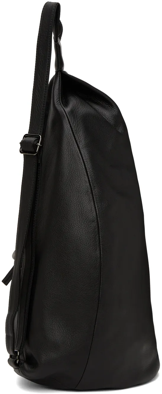 Logo-Embossed Leather Backpack