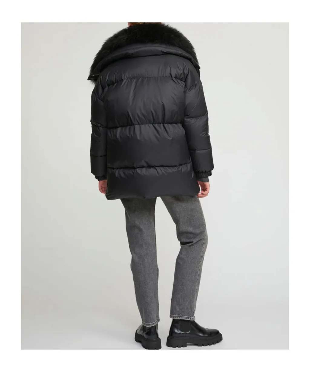 Lambswool-Trim Puffer Jacket