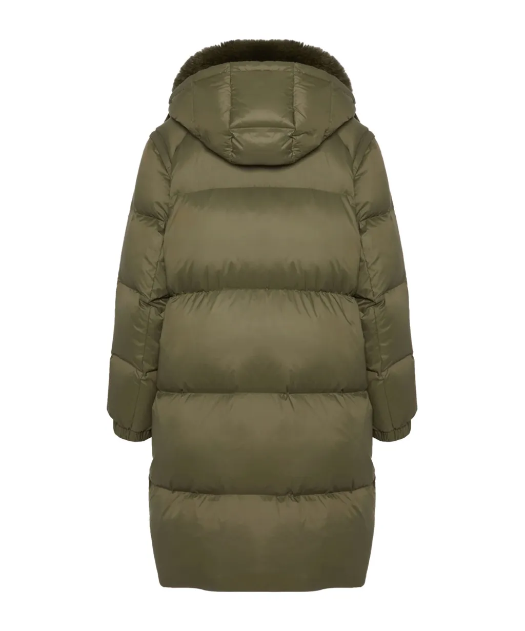 7/8 Down Jacket With Fox Fur Collar