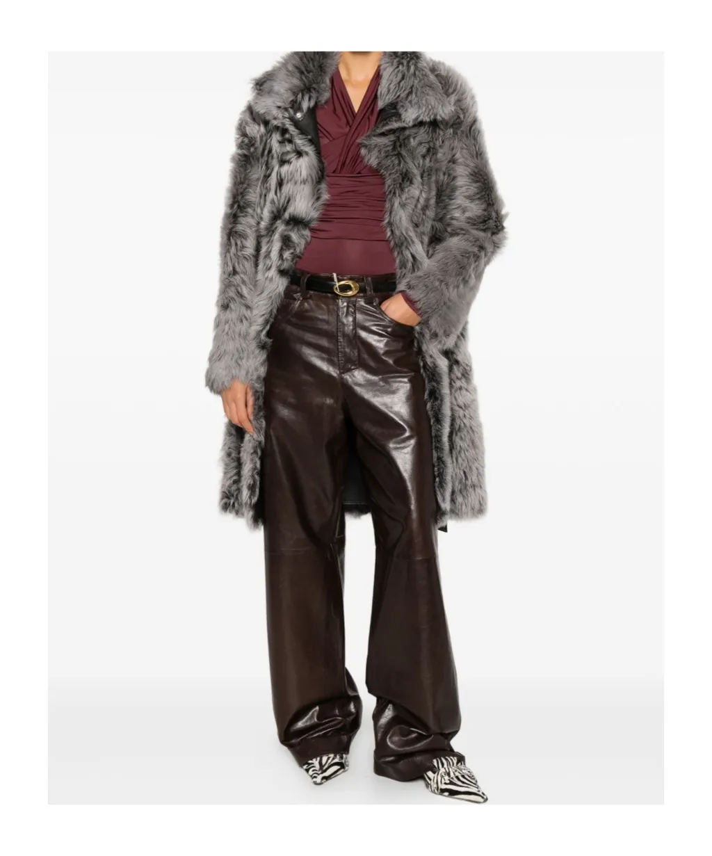 Shearling Belted Coat