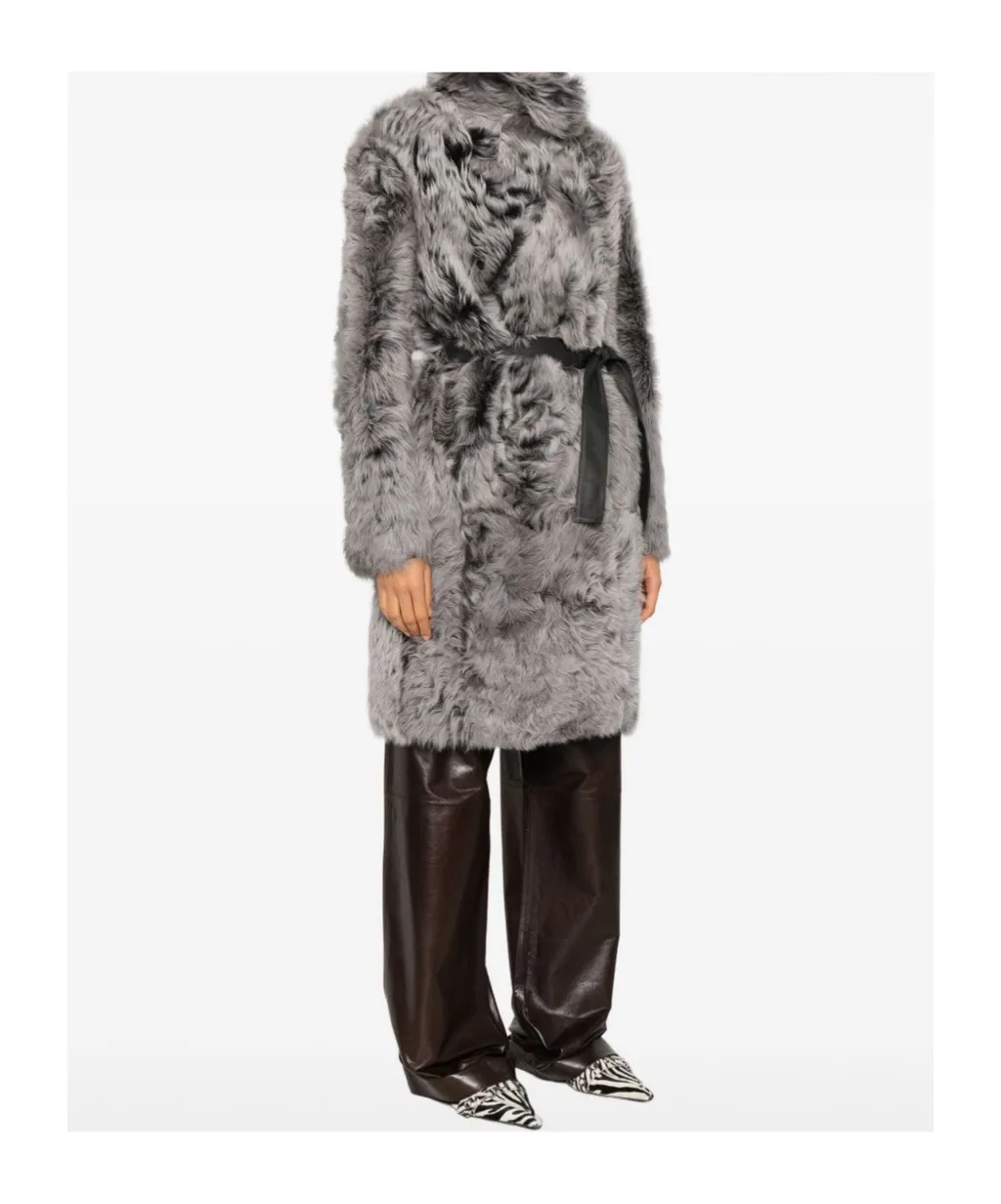 Shearling Belted Coat
