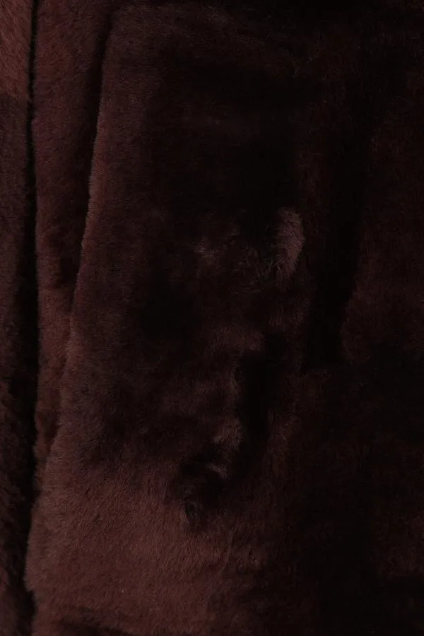 Single-Breasted Shearling Coat