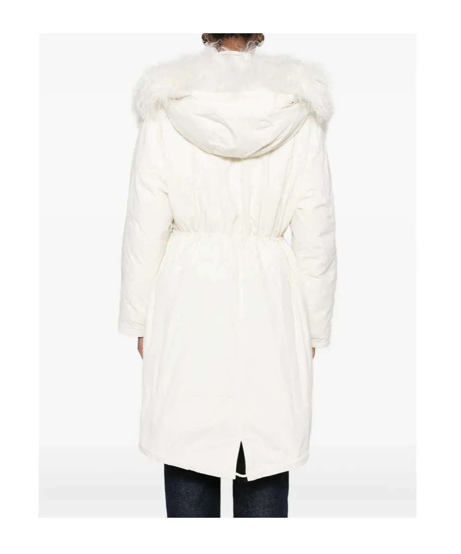 Fur-Collar Buttoned Jacket