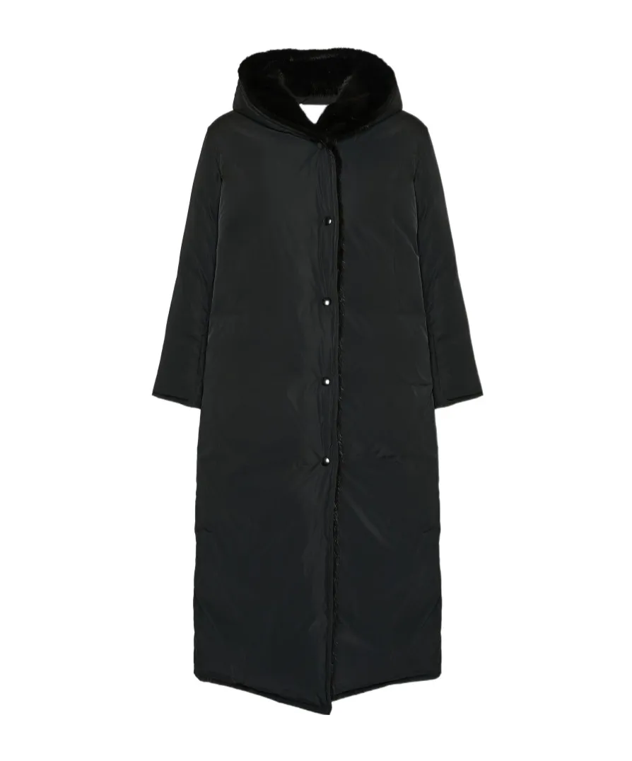 Fur-Trimmed Belted Coat