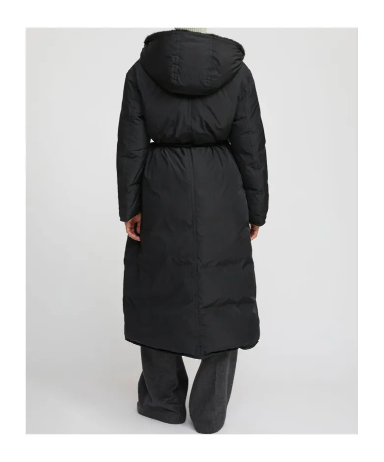 Fur-Trimmed Belted Coat