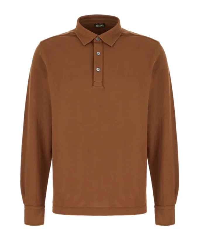 Long-Sleeved Polo Shirt