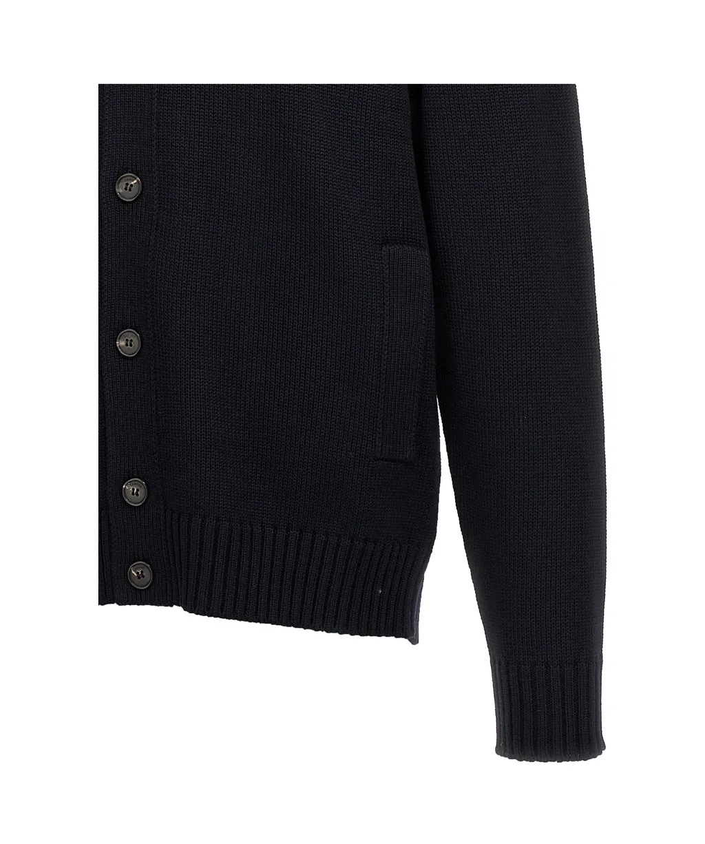 Chioto High-Neck Knitted Cardigan
