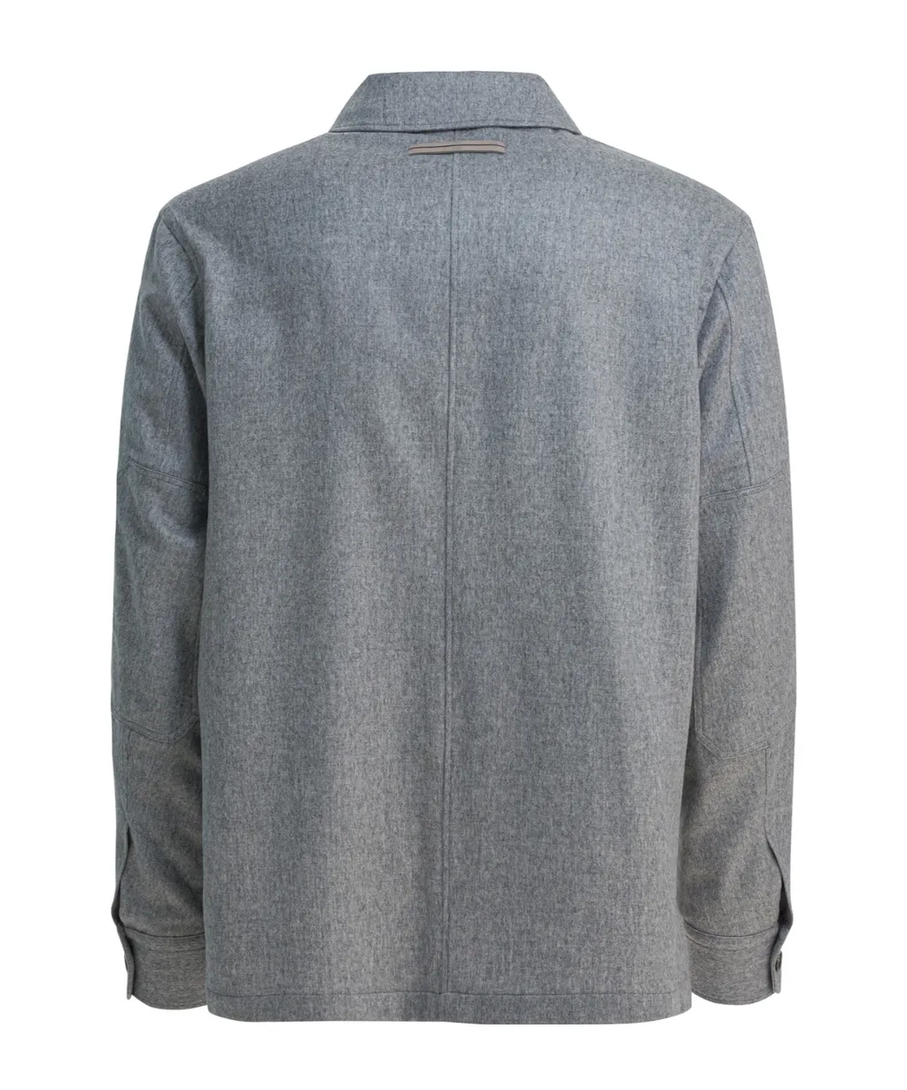 Long Sleeved Buttoned Overshirt