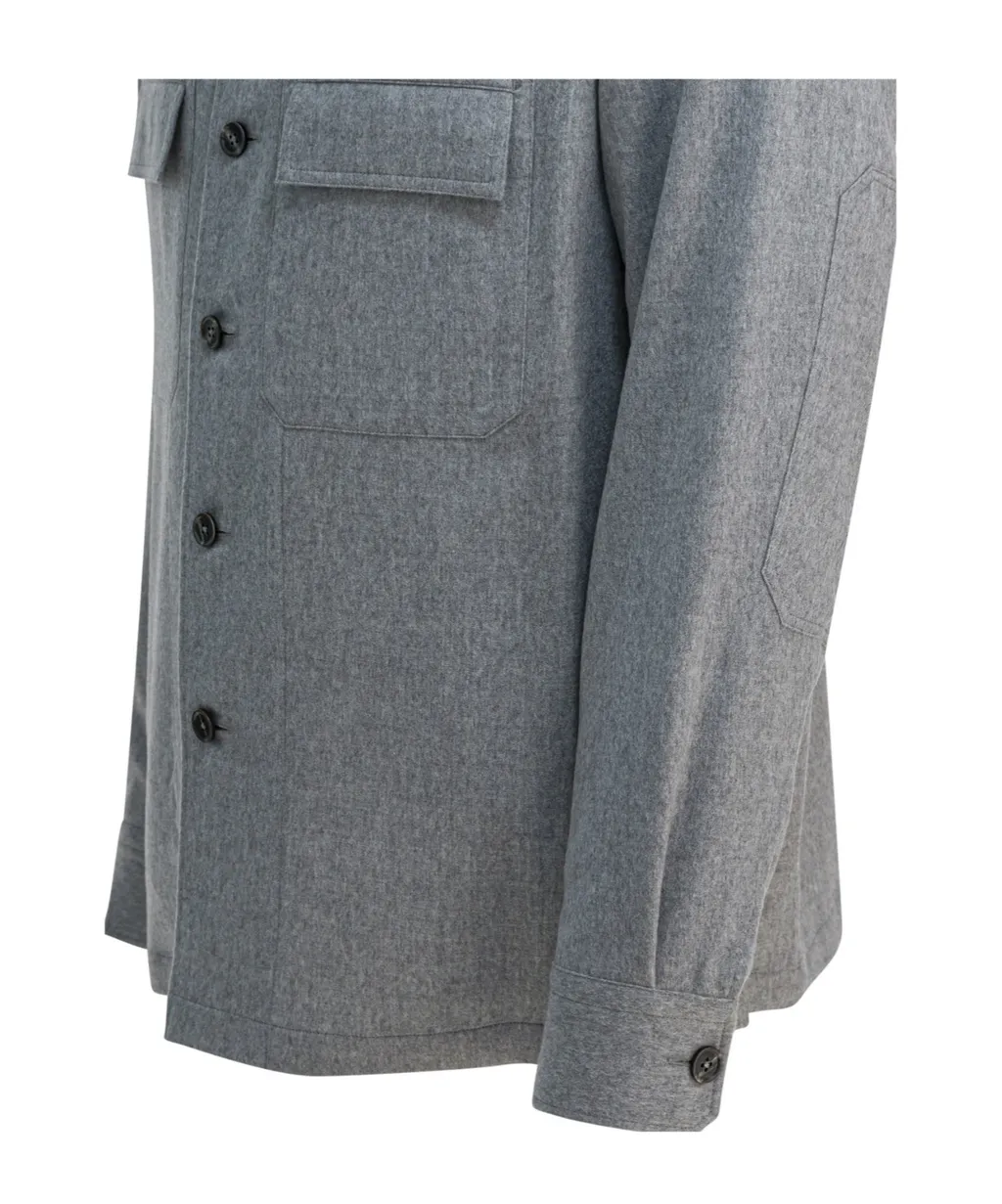 Long Sleeved Buttoned Overshirt