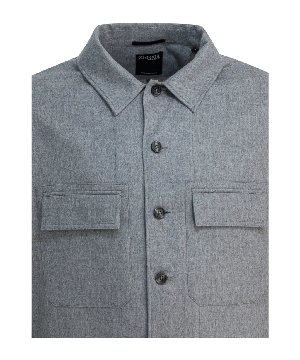 Long Sleeved Buttoned Overshirt