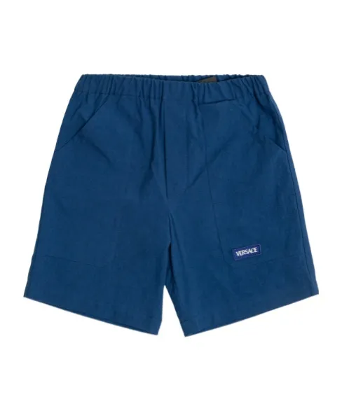 Logo Patch Elastic Waistband Shorts