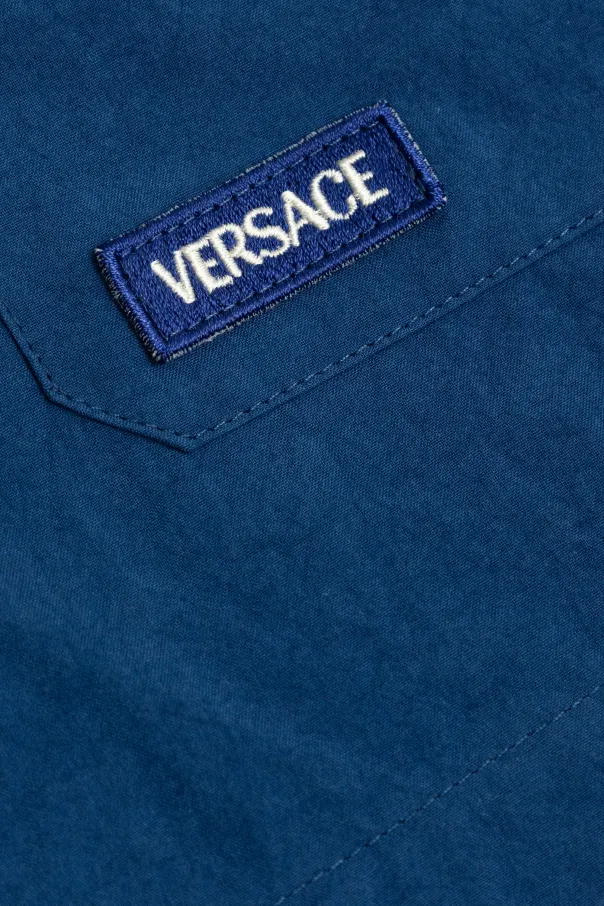 Logo Patch Elastic Waistband Shorts