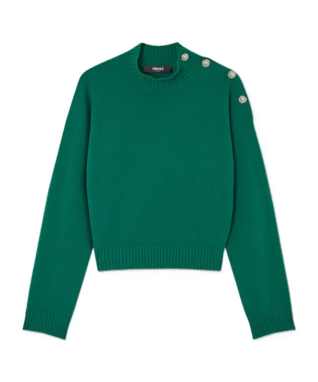 Stand-Up Neck Knitted Jumper