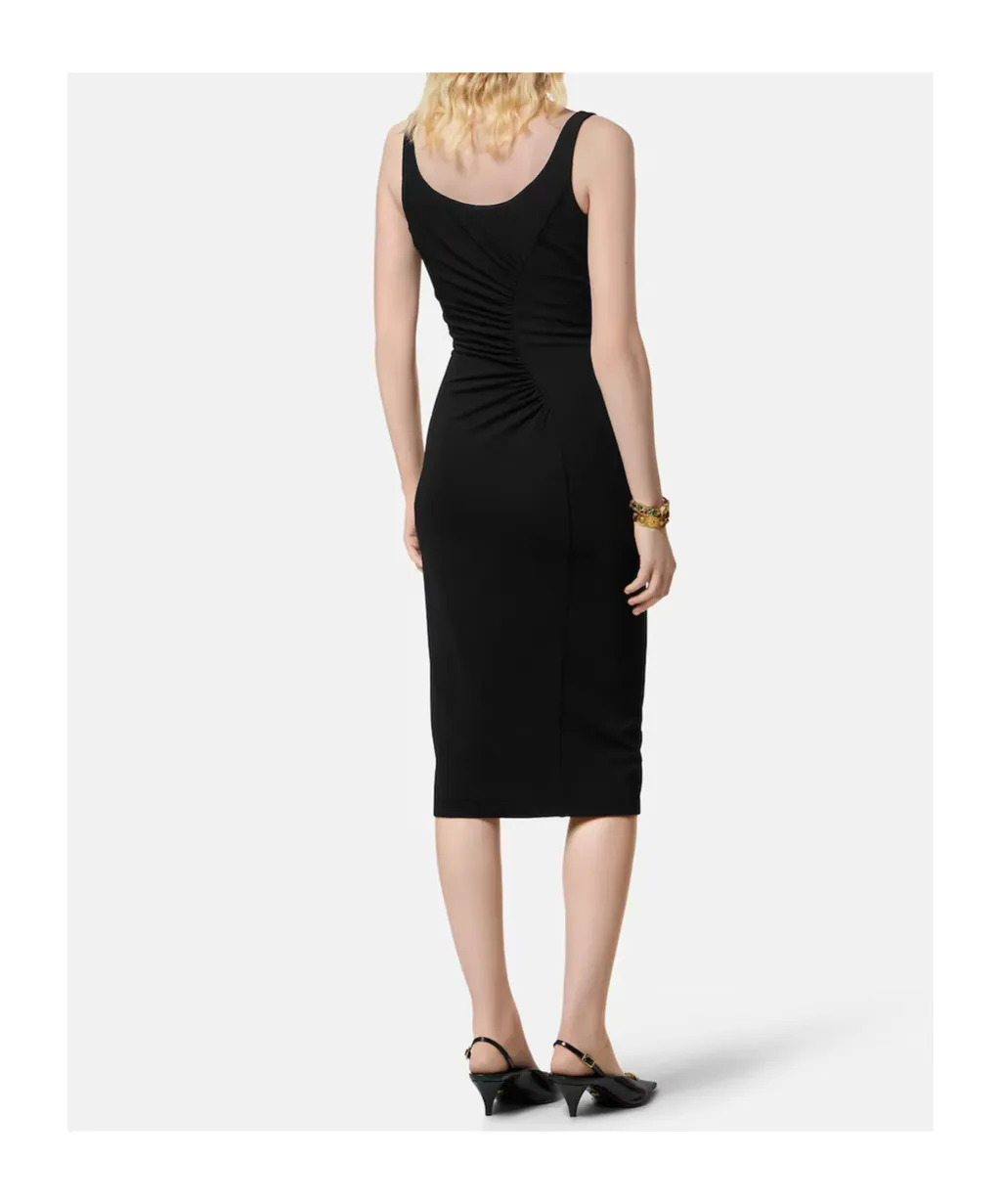 Stretch CrÊPe Jersey Midi Dress