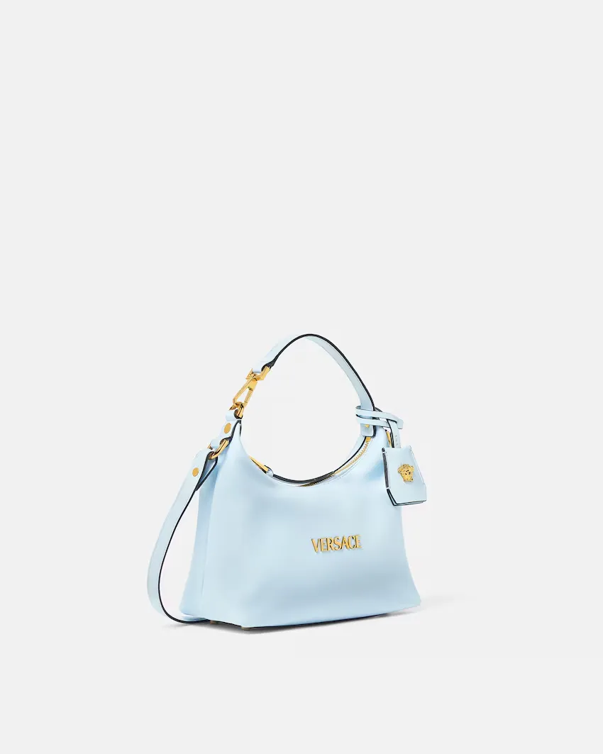 Logo Plaque Zipped Shoulder Bag