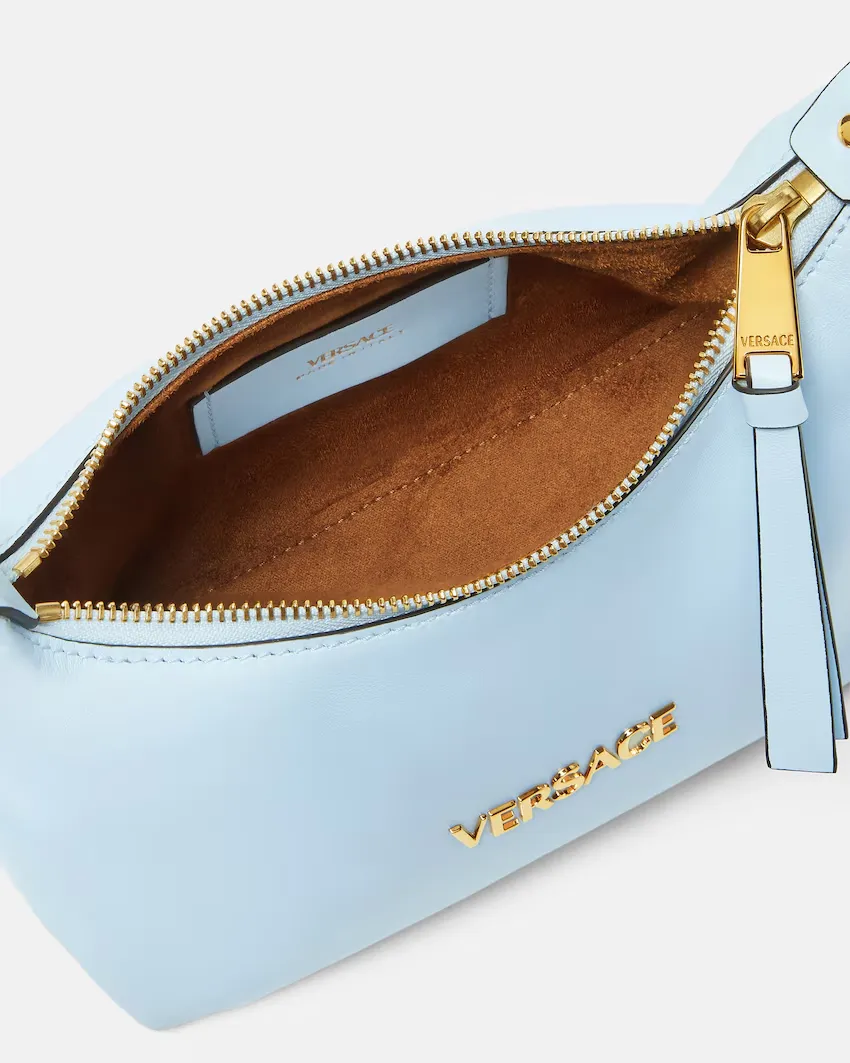 Logo Plaque Zipped Shoulder Bag