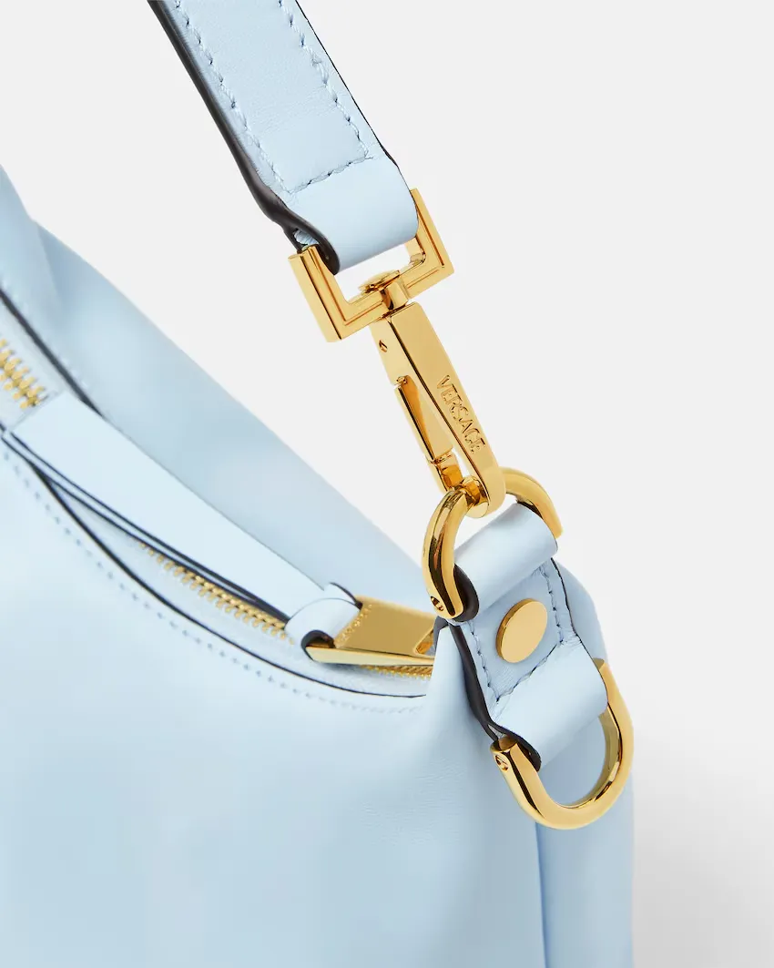 Logo Plaque Zipped Shoulder Bag