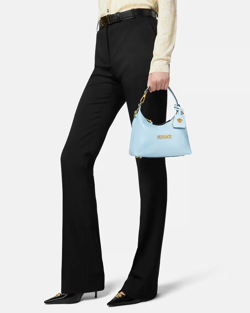 Logo Plaque Zipped Shoulder Bag