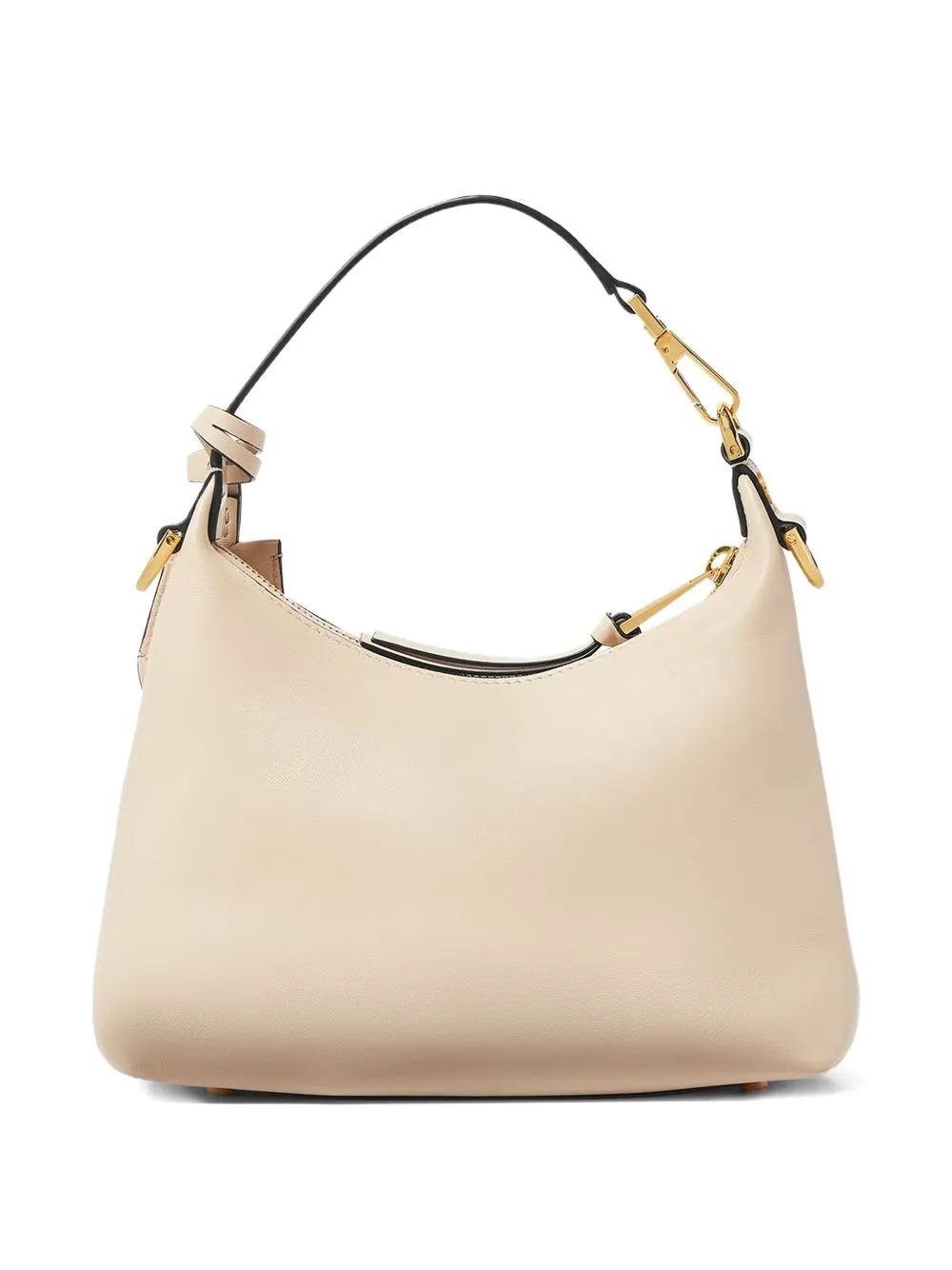 Logo Plaque Zipped Shoulder Bag