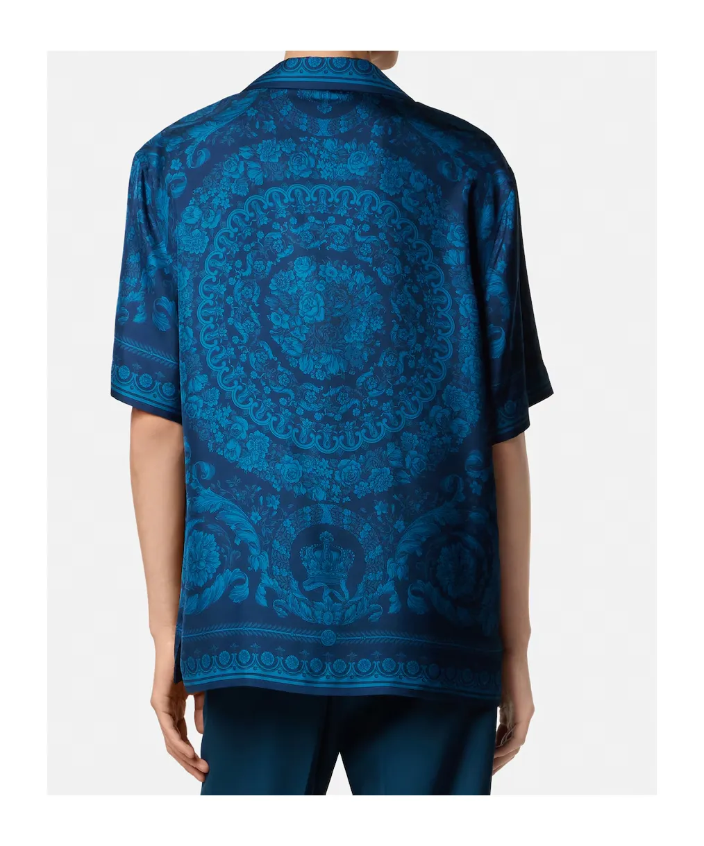 Barocco-Printed Short-Sleeved Shirt