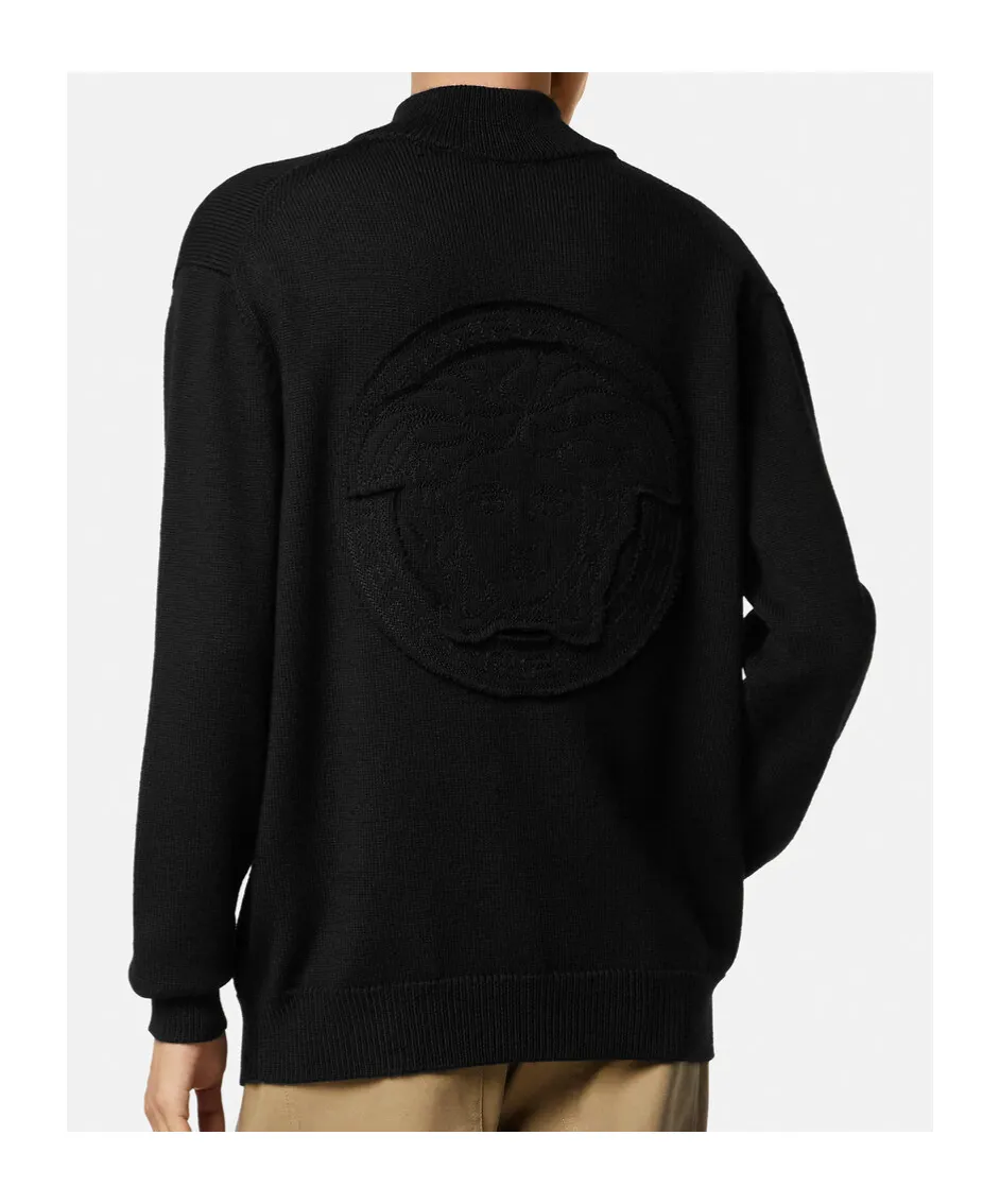 Half-Zipped Knitted Jumper