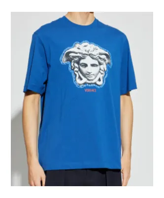 Medusa-Head Printed Crewneck T-Shirt
