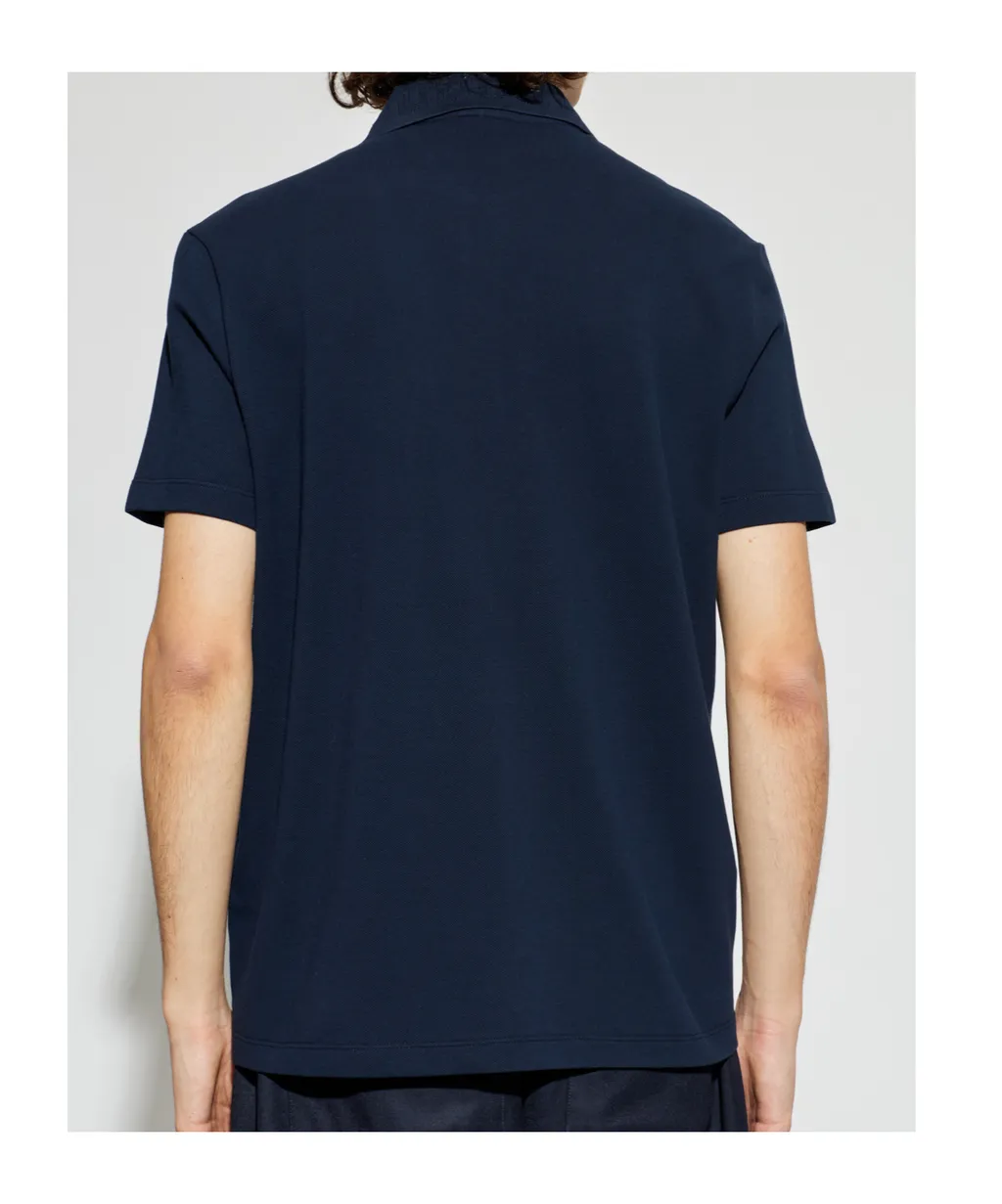 Medusa-Patch Short-Sleeved Polo Shirt