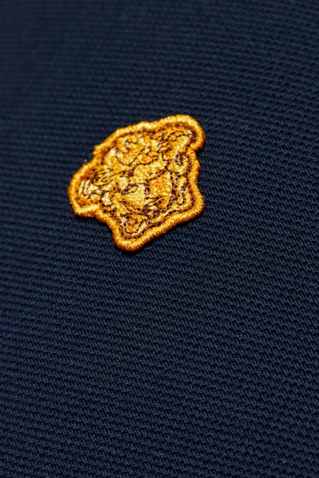Medusa-Patch Short-Sleeved Polo Shirt