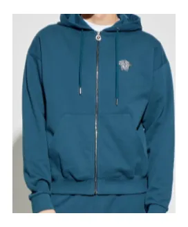 Zip-Up Drawstring Hoodie