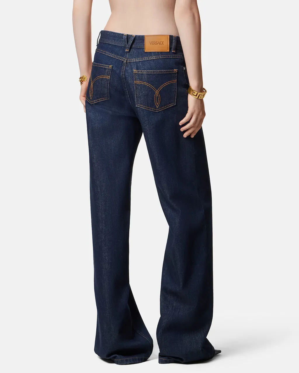 Logo-Patch Straight Leg Jeans