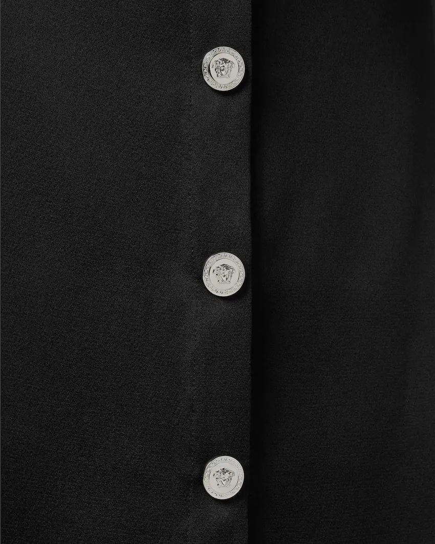 High-Waist Satin Skirt