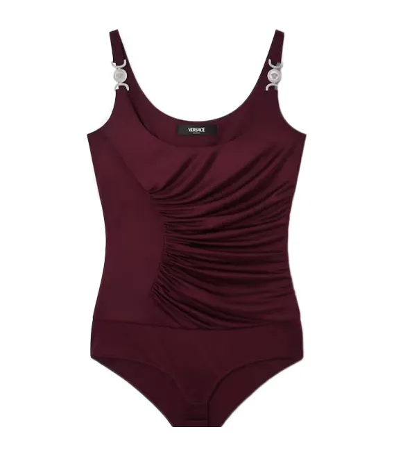 Draped Sleeveless Bodysuit