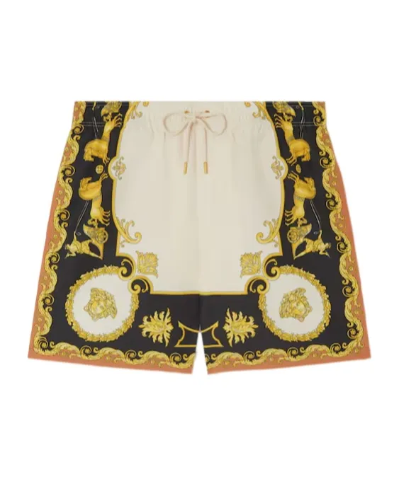 Baroque-Print Swim Shorts