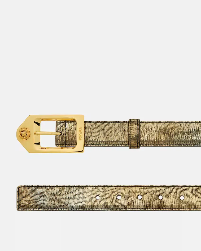 Logo-Engraved Buckle Belt