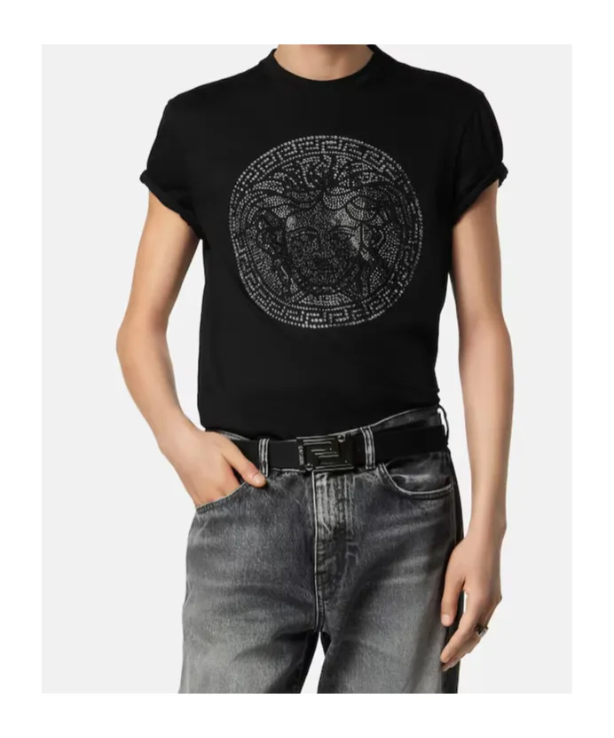 Medusa-Embellished Crewneck T-Shirt